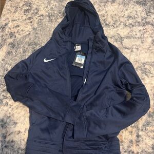 Nike Women's Dark Blue Hooded Jacket